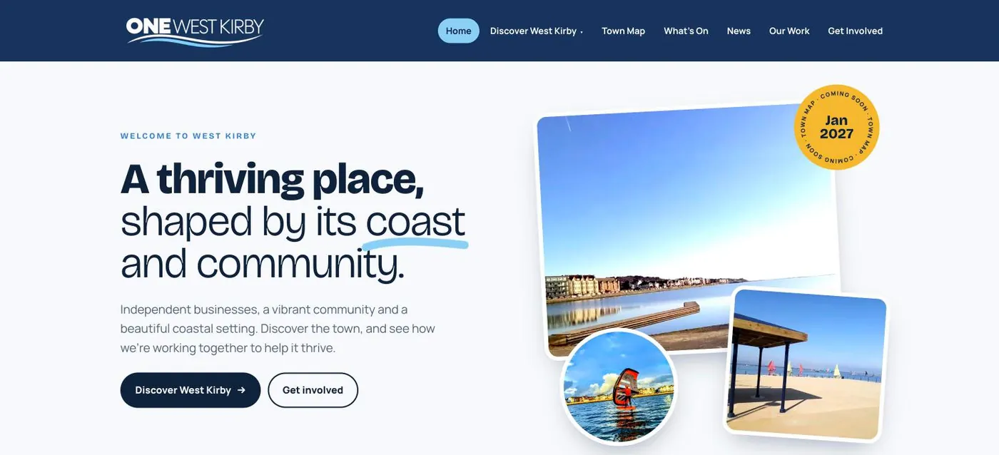One West Kirby website homepage